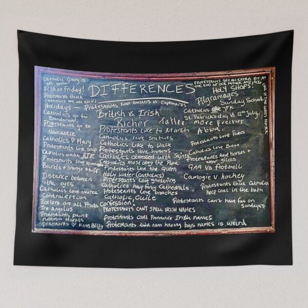 Item preview, Derry Girls Protestants Catholics Blackboard designed and sold by KingCobra05.