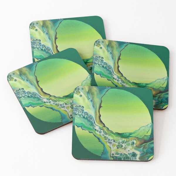 Item preview, Emerald Enchantment: Enigmatic Green Dutch Pour Art Print designed and sold by AussieMuma.