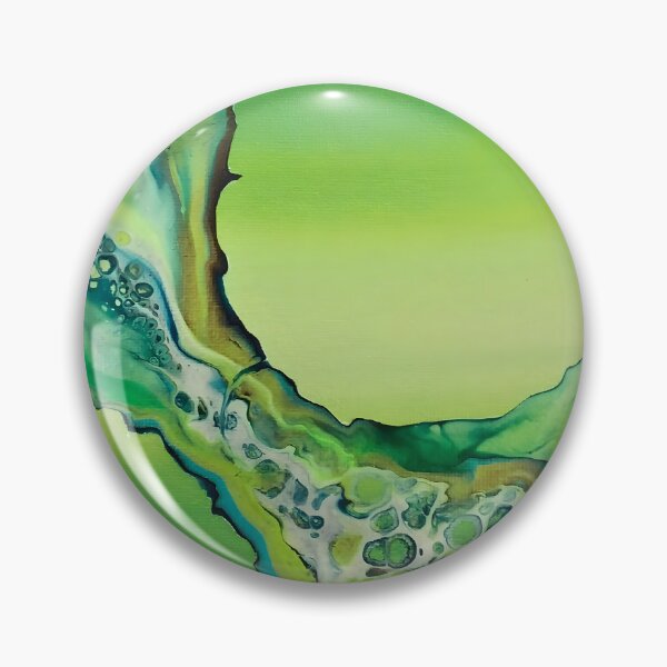 Item preview, Emerald Enchantment: Enigmatic Green Dutch Pour Art Print designed and sold by AussieMuma.