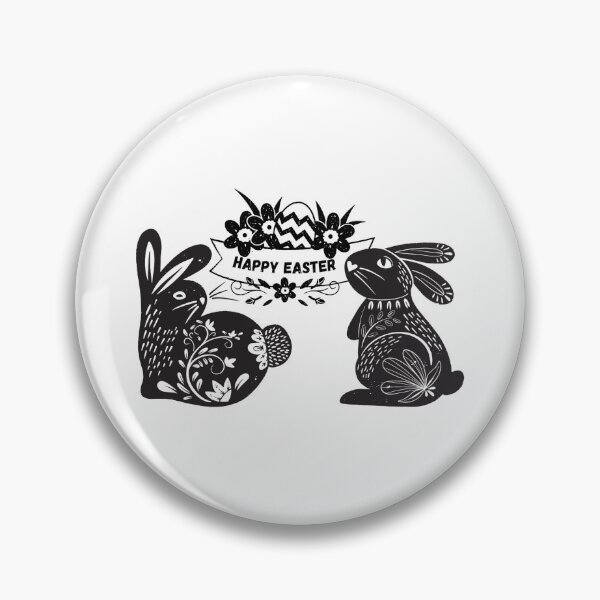 Item preview, Happy Easter - Black Bunny designed and sold by GRINspiration.
