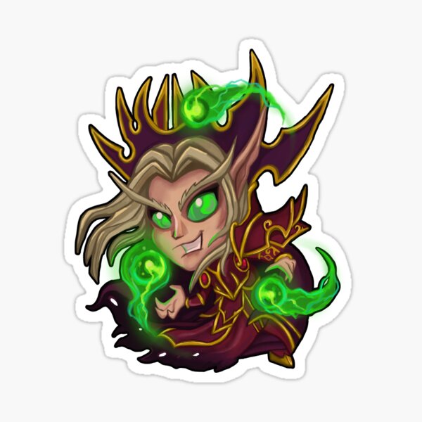 Vista previa del artículo con la obra «Kael'Thas Chibi», diseñado y vendido por sarahcatdesign.