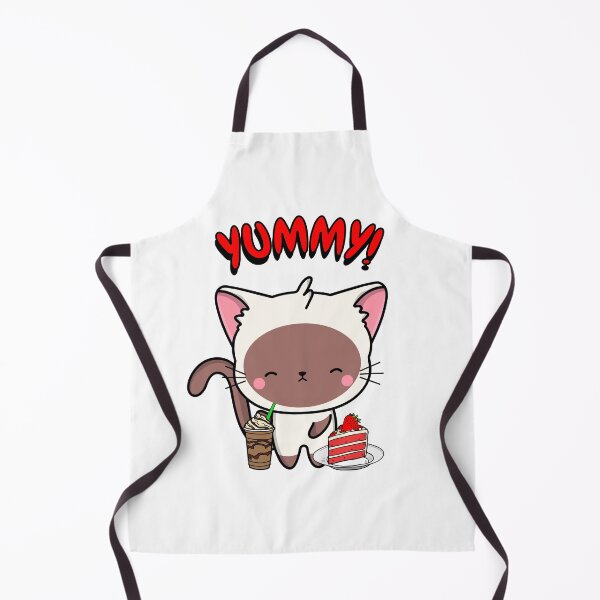 Item preview, Cute White Cat is enjoying coffee and cake designed and sold by Pet Station.
