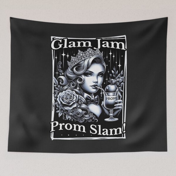 Item preview, Glam Jam: Prom Slam! Monochrome Gala Splendor in Black, White, and Gray designed and sold by SplashTastic.