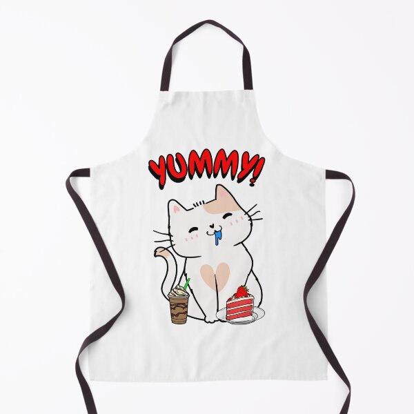 Item preview, Cute White Cat is enjoying coffee and cake designed and sold by Pet Station.