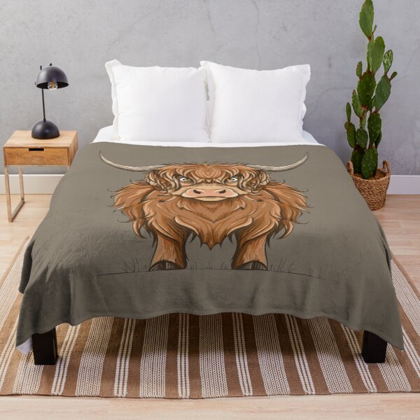 Item preview, Highland Cow stands proudly, with its adorable eyes designed and sold by Firas Aljazzar.