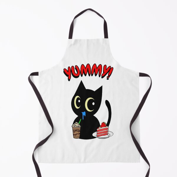 Item preview, Cute Black Cat is enjoying coffee and cake designed and sold by Pet Station.