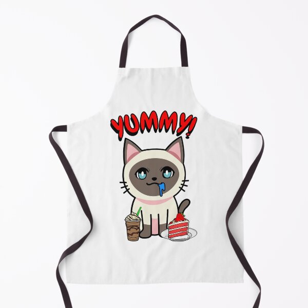 Item preview, Cute Siamese Cat is enjoying coffee and cake designed and sold by Pet Station.