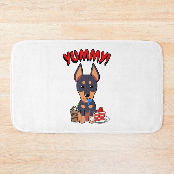 Item preview, Cute Guard dog is enjoying coffee and cake designed and sold by Pet Station.