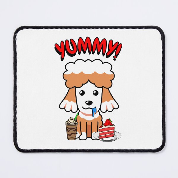 Item preview, Cute Brown dog is enjoying coffee and cake designed and sold by Pet Station.