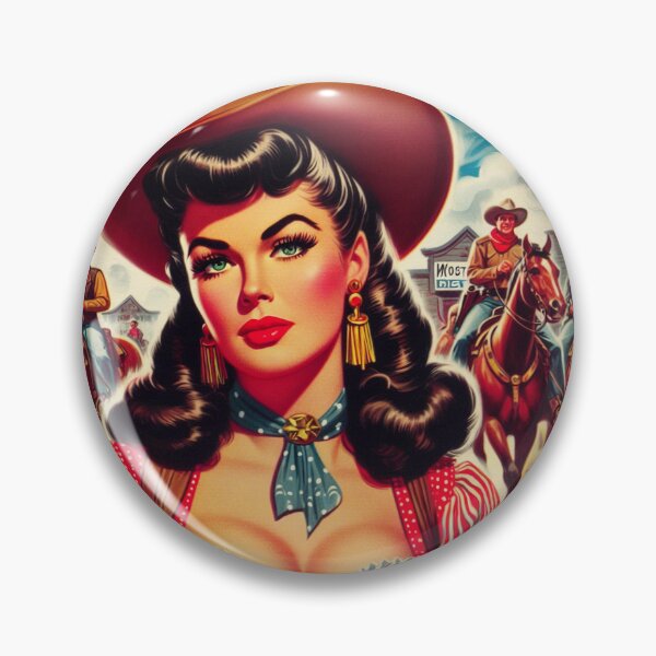 Item preview, Vintage Western Cowgirl designed and sold by PulpVintage.