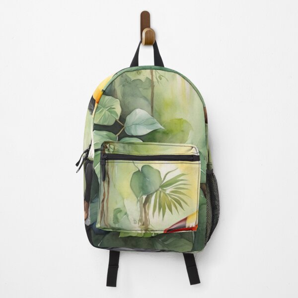 Item preview, Toucan in green forest watercolor painting designed and sold by shokA Design.