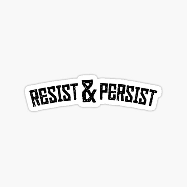 Vista previa del artículo con la obra «Resistir y persistir», diseñado y vendido por David Manzer.