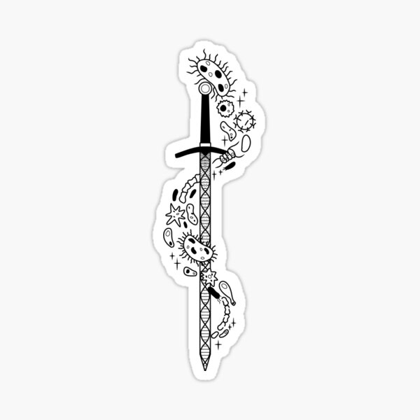 Subject swords - microbiology Sticker