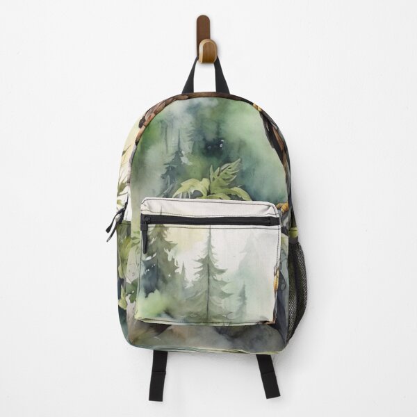 Item preview, Eagle in green forest watercolor painting  designed and sold by shokA Design.