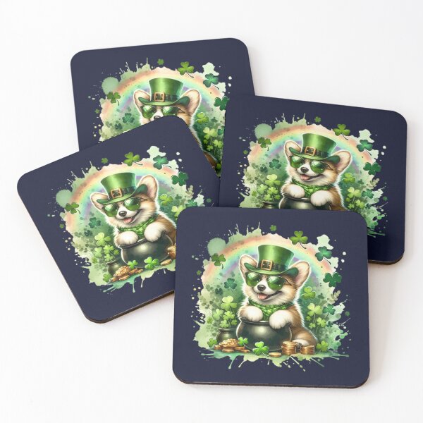 Item preview, St. Patrick's Day Corgi designed and sold by critterpatchusa.