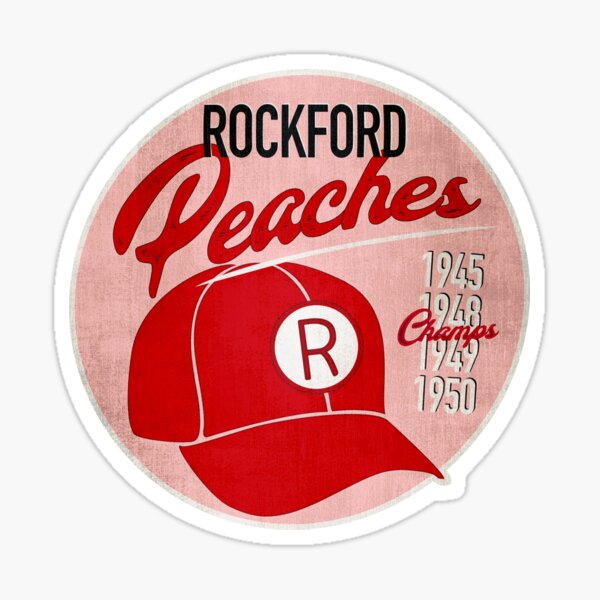 Vista previa del artículo con la obra «Melocotones de Rockford • AAGPBL • Rockford, Illinois», diseñado y vendido por MKE Rhine Maiden  •  Grumble Services, LLC..