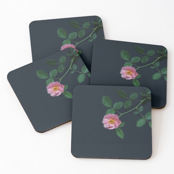 Item preview, Pink Rose On Black Ground designed and sold by JenTrinhArt.