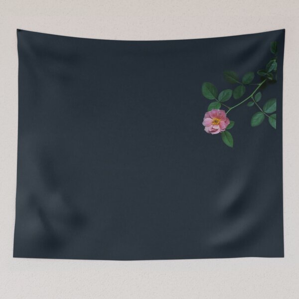 Item preview, Pink Rose On Black Ground designed and sold by JenTrinhArt.