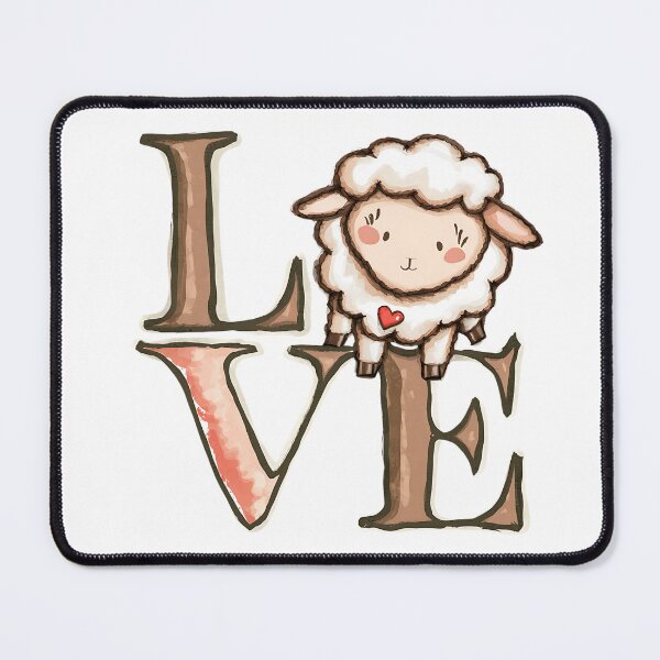 Item preview, Cute sheep lover typography designed and sold by najega911.