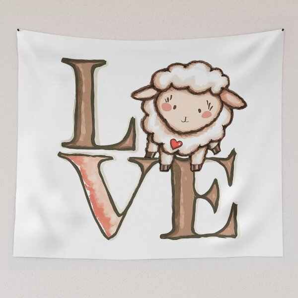 Item preview, Cute sheep lover typography designed and sold by najega911.