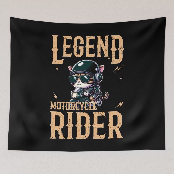 Item preview, Cute Tabby Cat with headphones : LEGEND MOTORCYCLE RIDER designed and sold by perfect-radius.