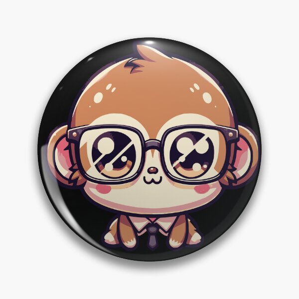 Item preview, Cute Monkey With Glasses designed and sold by PeelZinc.