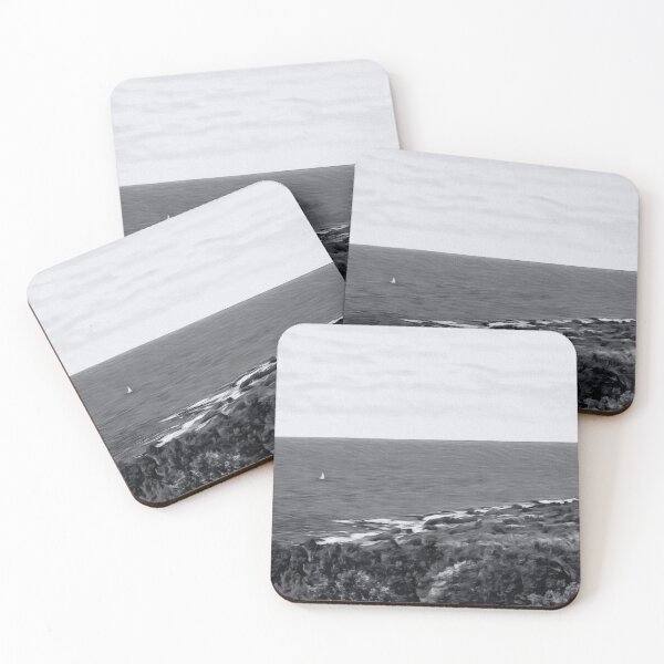 Item preview, Lonely sailboat on a stormy sea (full screen) designed and sold by Ink-Kreativ.
