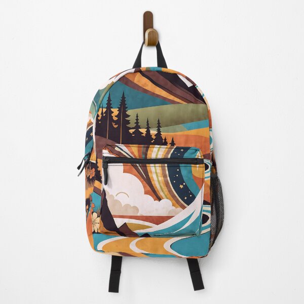 Item preview, Retro 70s Landscape, Orange, Teal #5 designed and sold by Prints and Lifestyle.