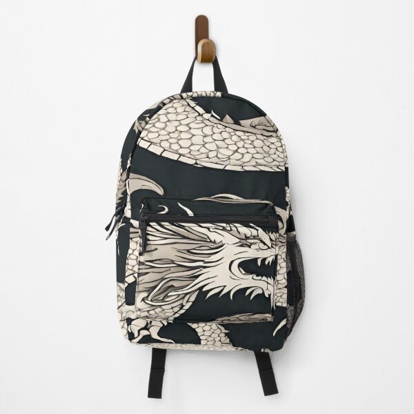Item preview, White dragon on a black background designed and sold by Erik Visnievskij.