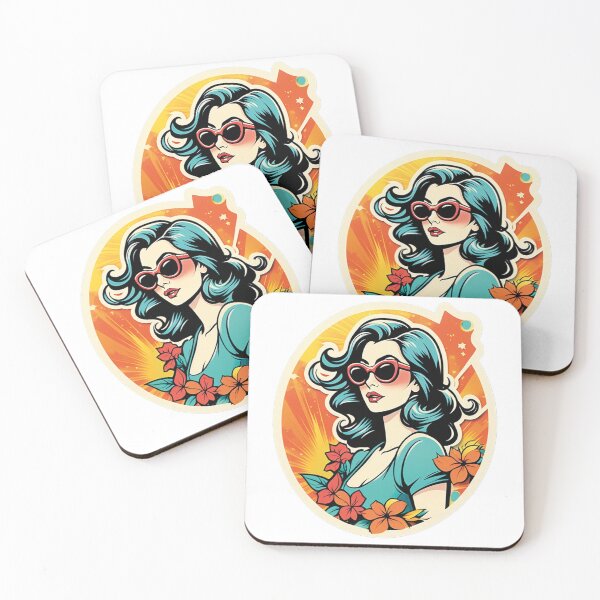 Item preview, Mysterious woman surrounded by bright flowers designed and sold by Ink-Kreativ.