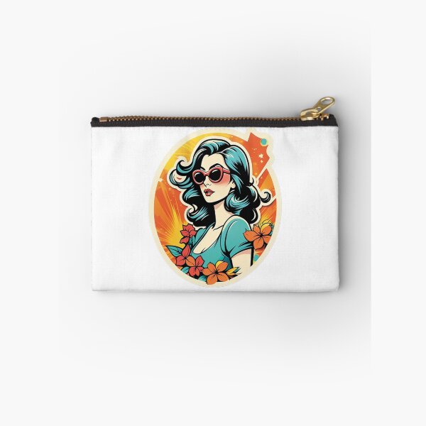 Item preview, Mysterious woman surrounded by bright flowers designed and sold by Ink-Kreativ.