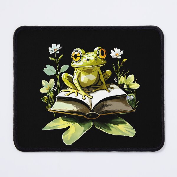 Item preview, Frog On The Book designed and sold by Funny Vintage Stickers And T-Shirts.