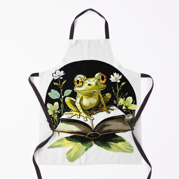 Item preview, Frog On The Book designed and sold by Funny Vintage Stickers And T-Shirts.