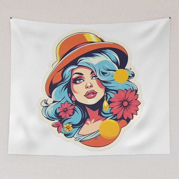 Item preview, Fashion icon with floral accents designed and sold by Ink-Kreativ.