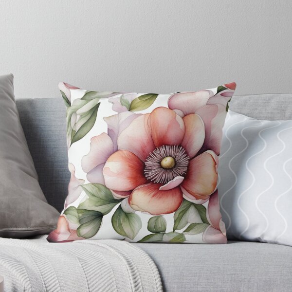 Item preview, Vintage Watercolor Flowers Floral Trees Nature Seamless Pattern Design. designed and sold by athurbubble.
