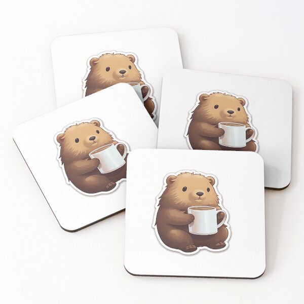 Artikelvorschau, Süße Capybara trinken einen Kaffee entworfen und verkauft von MilkyBerryShop.