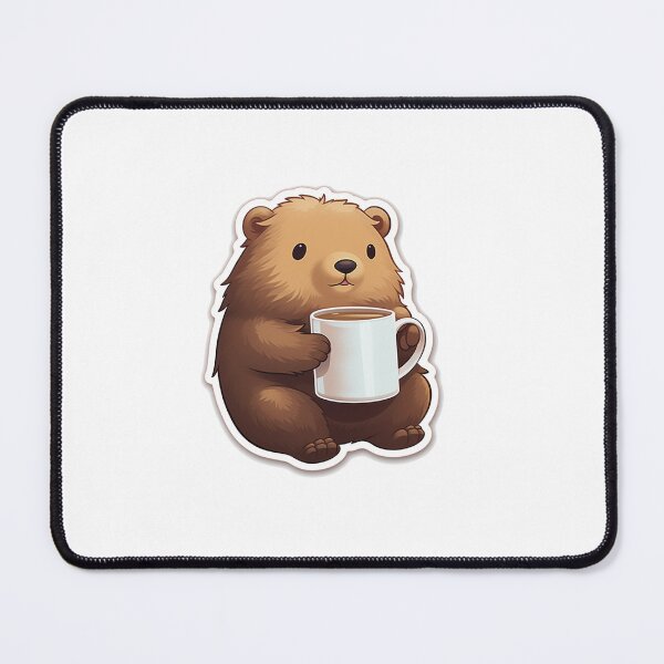 Item preview, Cute Capybara drink a coffee designed and sold by MilkyBerryShop.
