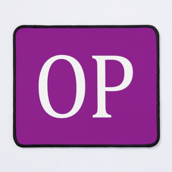 Item preview, OP Initials Monogram Elegant White Letters designed and sold by Jeallan Designs.