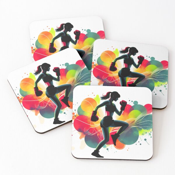 Item preview, Fierce Femme Fists: Boxing Woman Silhouette designed and sold by JAMESAMORN.
