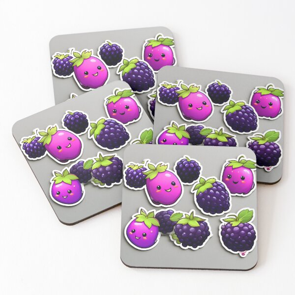 Item preview,  kawaii Blackberry fruit designed and sold by krishnajit22.