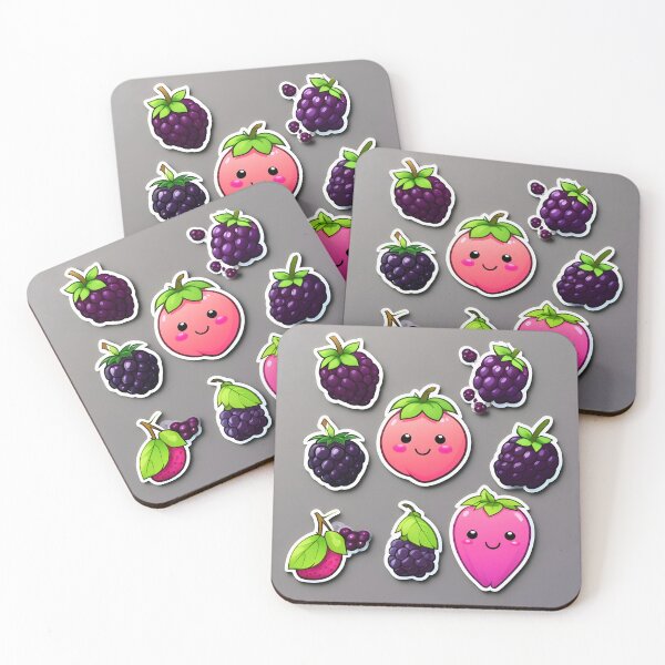 Item preview,  kawaii Blackberry fruit designed and sold by krishnajit22.