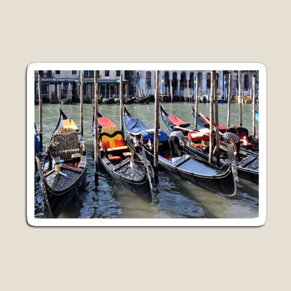 Gondola Preparations, Venice, Italy Magnet