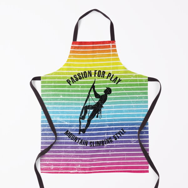 Item preview, Black silhouette of climber against the background of rainbow stripes designed and sold by HarridanCreates.
