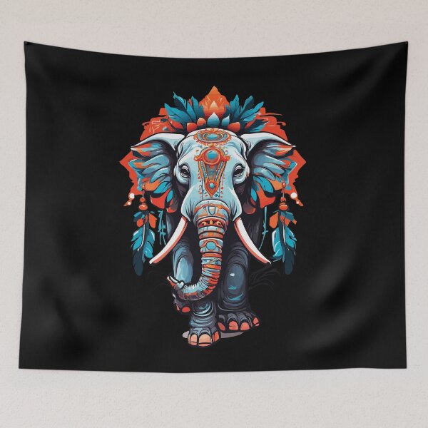 Item preview, Elephant Spiritual Mandala Dream Catcher Design designed and sold by LuminOrb.