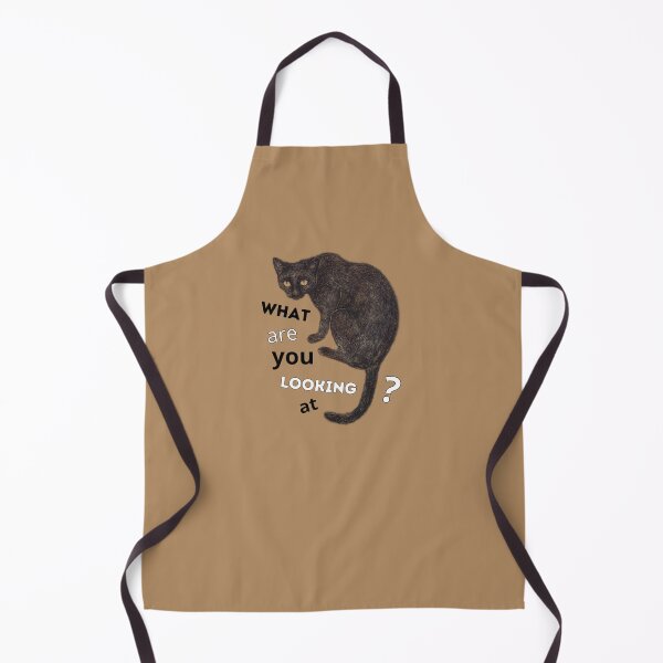 Item preview, Black cat What are you looking at? funny gifts for cat lovers designed and sold by alczar.