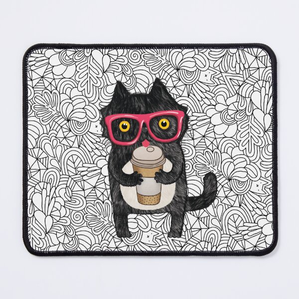 Item preview, Black Coffee Cat and Doodles designed and sold by kostolom3000.