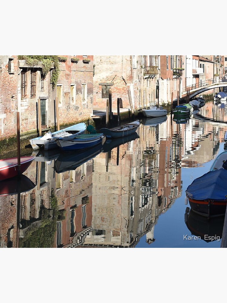 Thumbnail 5 of 5, Shower Curtain, Parking on the Canal, Venice, Italy designed and sold by KarenEspig.