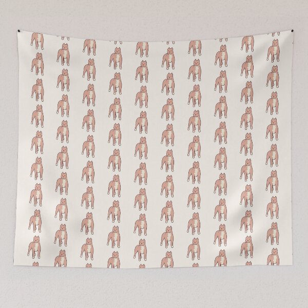 Item preview, Cute American pitbull dog art  designed and sold by Mayarart.