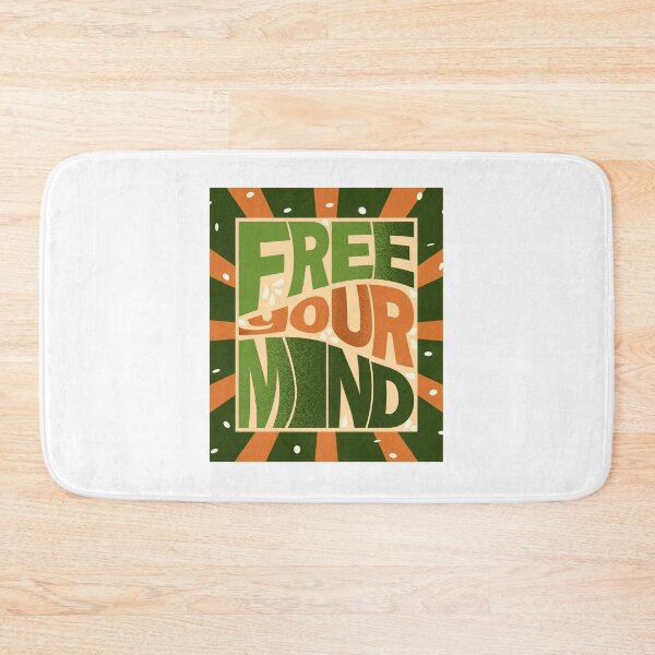 Item preview, Lettering Free your mind. Retro slogan. Groovy print design for posters, cards, tshirts. designed and sold by ElenaPost.