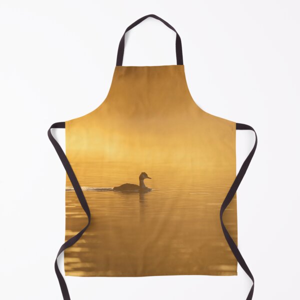 Item preview, Great crested grebe swimming at golden hour designed and sold by GoizaneHM.